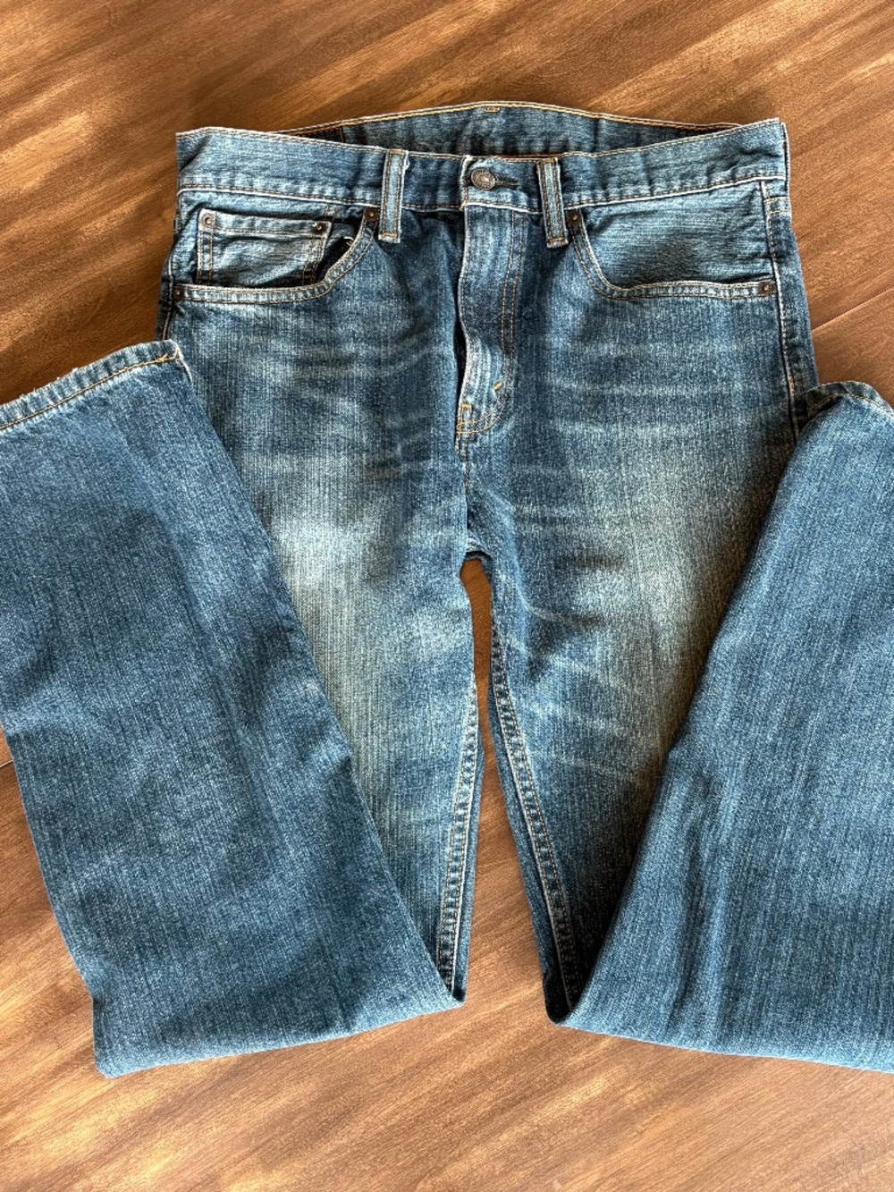 Levi Strauss & Co 505 Mens Jeans Regular Fit Blue Denim Size 31x34 - Picture 5 of 14